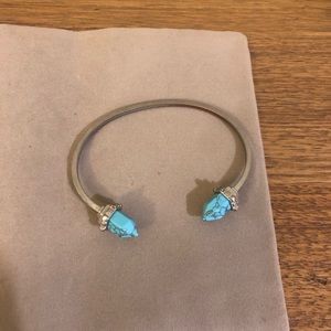 Madewell silver and turquoise bangle